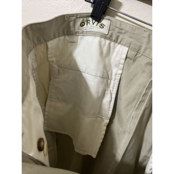 ORVIS 78th Hight Meadows Plain pants Stone 42x30 100% Cotton Chino MSRP $69 NWT - Picture 5 of 13